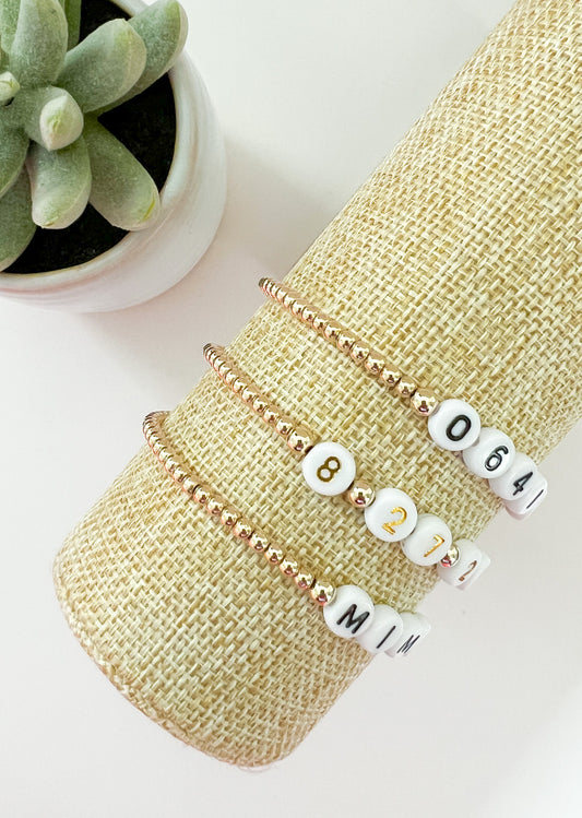 3mm 14K Gold-Filled Personalized Bracelets