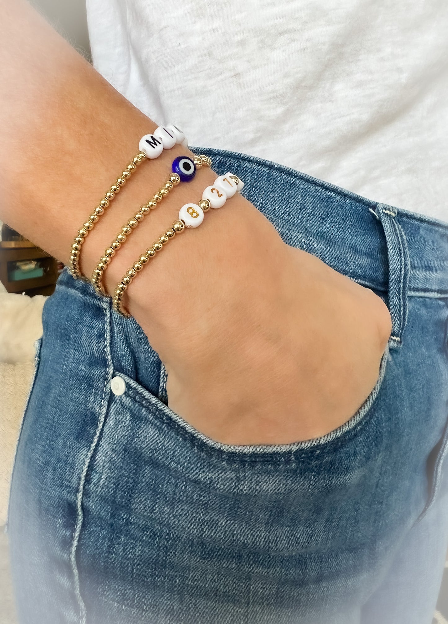 3mm 14K Gold-Filled Personalized Bracelets