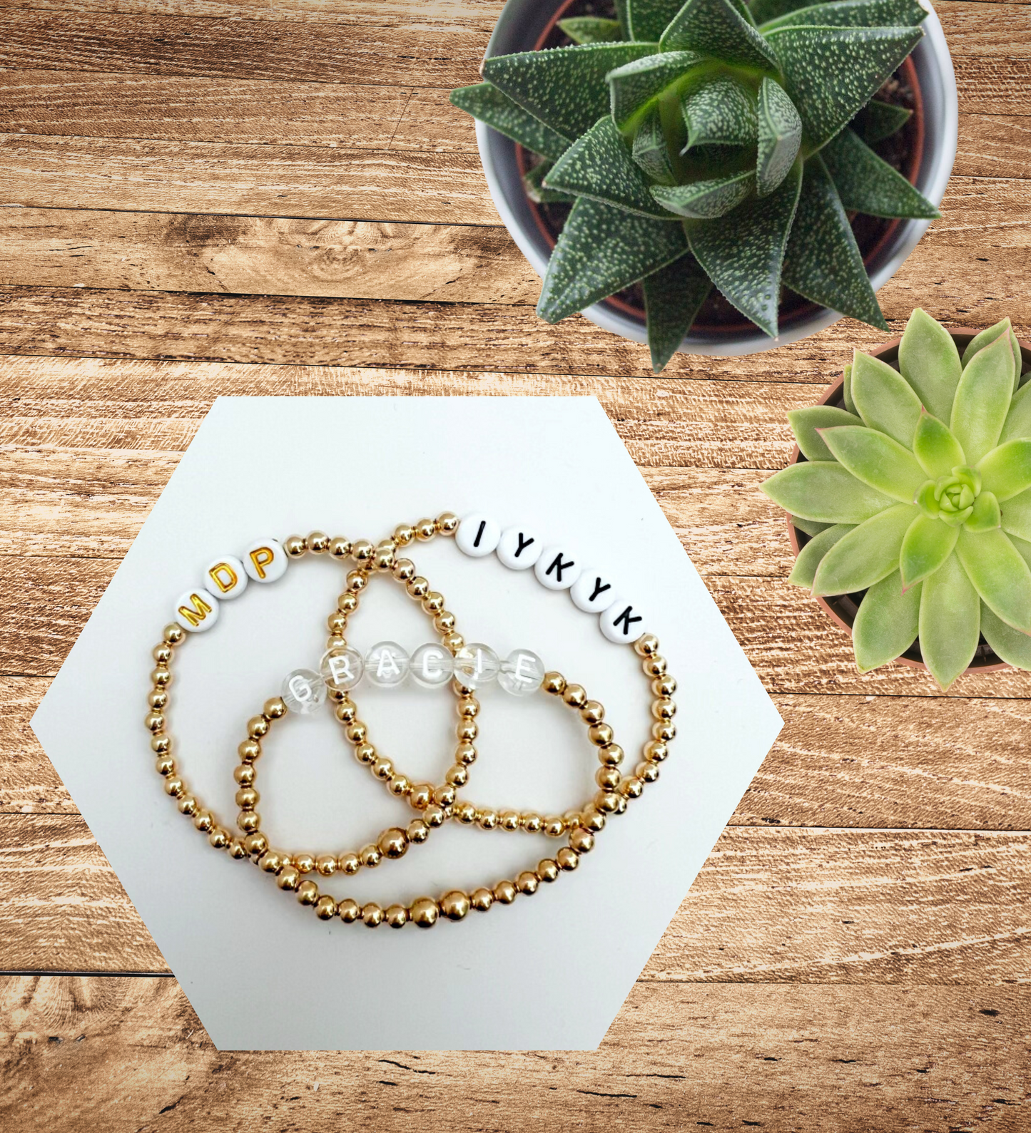 4mm 14K Gold-Filled Personalized Bracelets