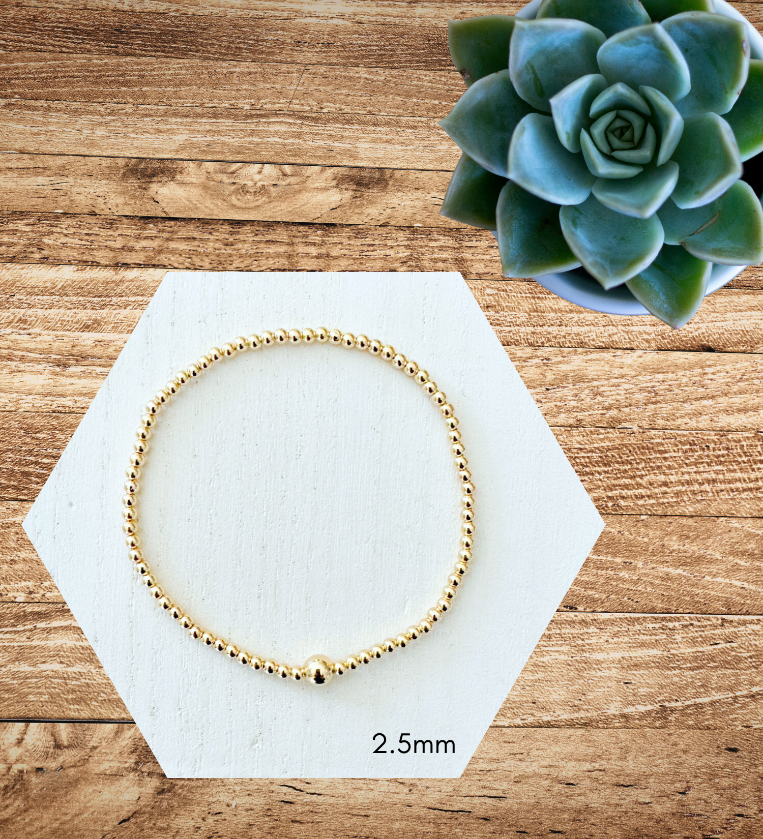 14k Gold Filled Bead Bracelet 4mm Bead Bracelet 14k Gold Filled