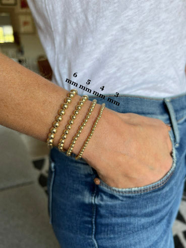 3mm Bead Bracelet Stack - Zoe Lev Jewelry