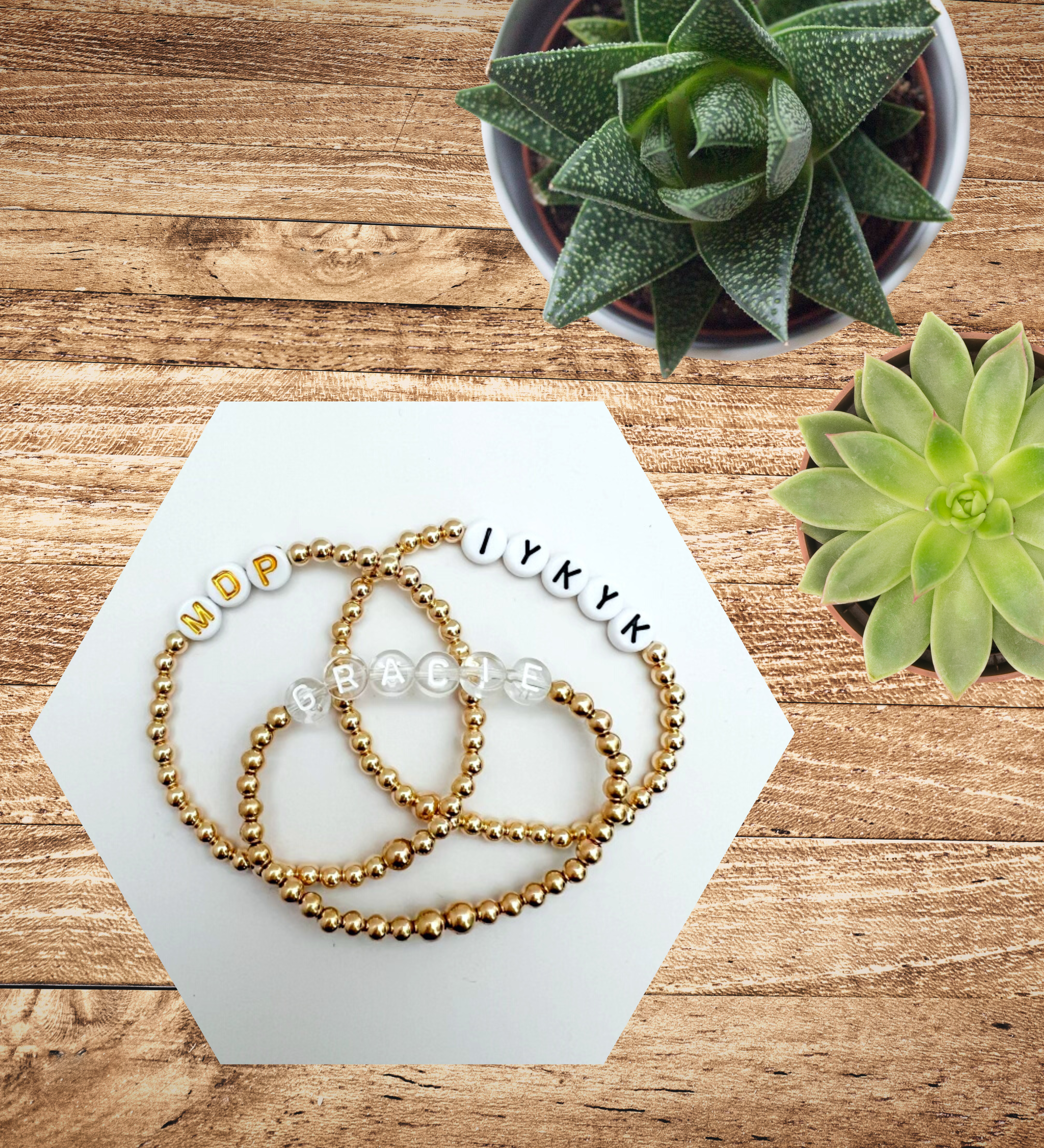 14K Gold Filled Stackable Beaded Bracelet 5MM BUNDLE – Finleyrose