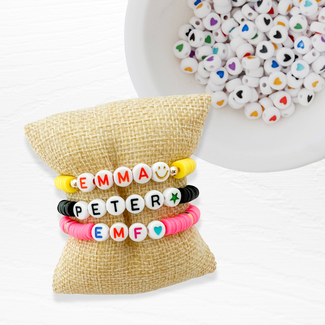 Ice Cream Bracelet Kids Bead Bracelets Kids Gifts Party Favours  Personalised Name Bracelets Charm Bracelets Bead Bracelets Pastel Bracelet  - Etsy